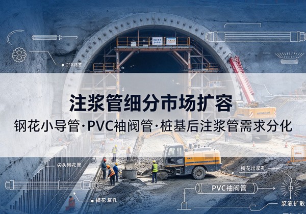 延川注浆管细分市场扩容，隧道钢花小导管、PVC 袖阀管、桩基后注浆管需求分化